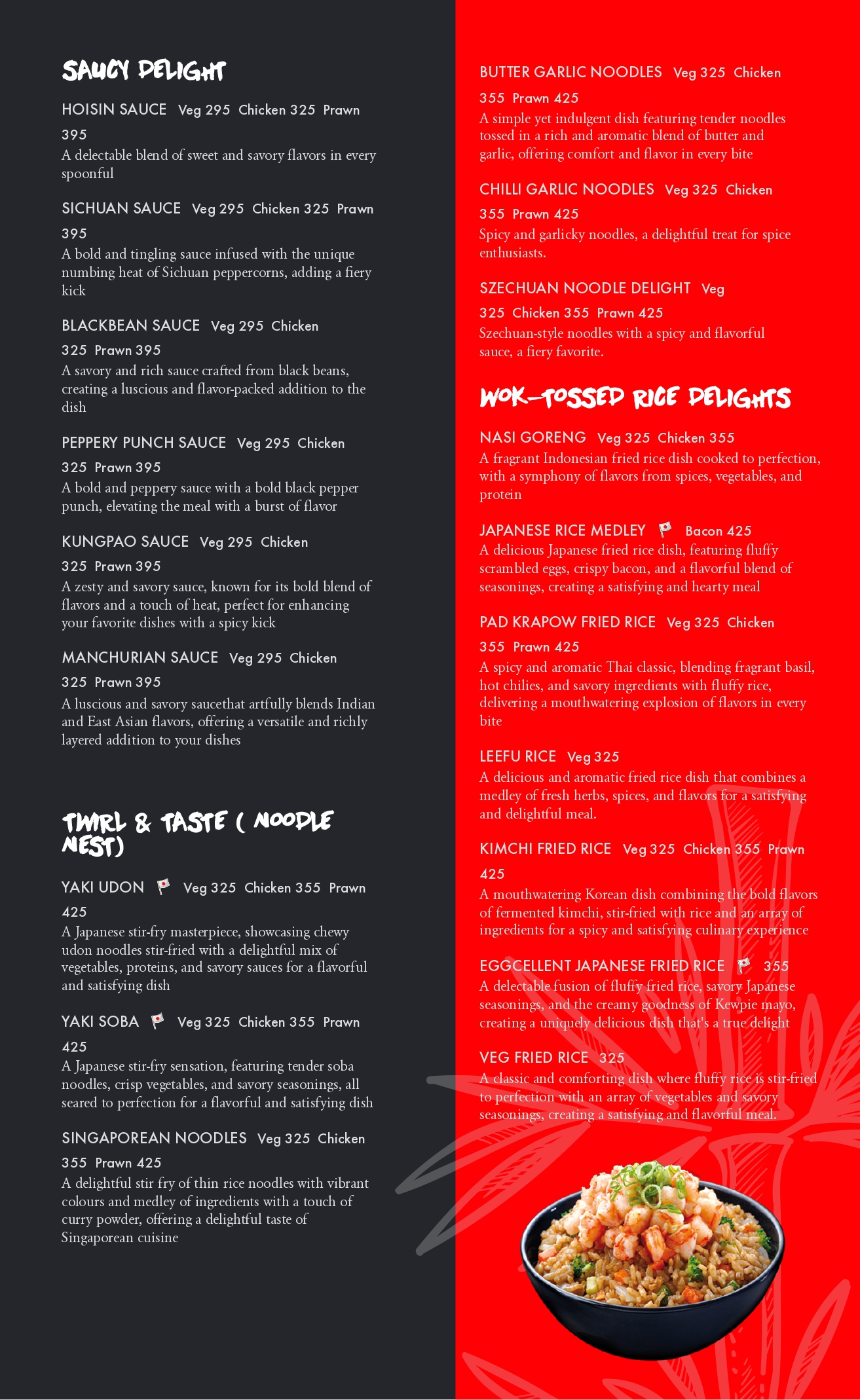 Shokudo Japanese and Pan Asian Restaurant Menu